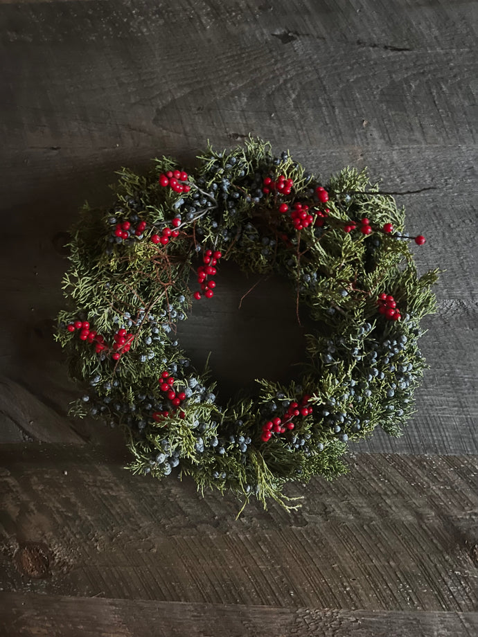 Wreath, Cedar & Berries- PICK UP at our farm begins week of Thanksgiving or contact us for shipping options